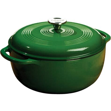 Lodge Enameled Cast Iron 6 Quart Dutch Oven, Green, EC6D53 - Walmart.com - Walmart.com