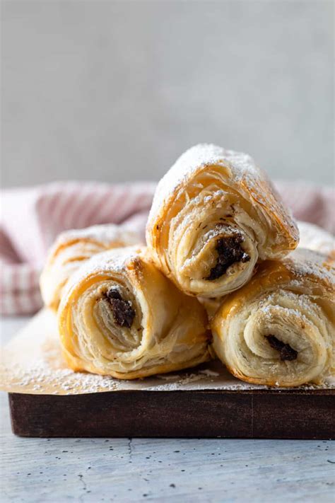 Puff Pastry Chocolate Croissants – Sugary Logic