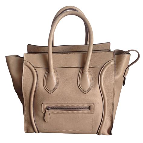 Céline Handbags Beige Leather ref.14866 - Joli Closet