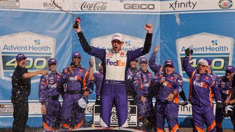 Denny Hamlin Ties Tony Stewart With Wild Last-Lap Move