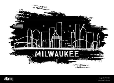 Milwaukee skyline silhouette hi-res stock photography and images - Alamy