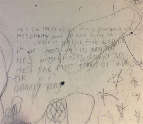 I found the Donkey Kong rap on an old desk in my high school : r/n64