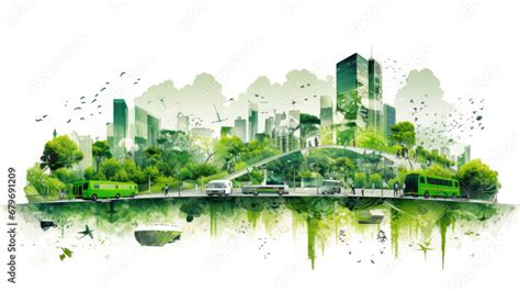 urban design and sustainable design city planner illustration ...