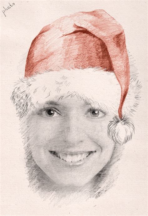 Christmas yourself with a funny ‘Santa Sketch’ effect