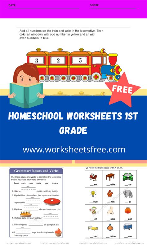 homeschool worksheets 1st grade | Worksheets Free