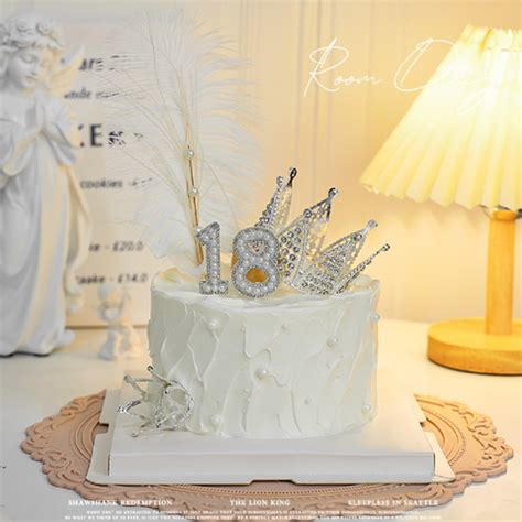 Cake Topper Cake Decoration Glitter & White Pearl - Number 6 – Referdeal