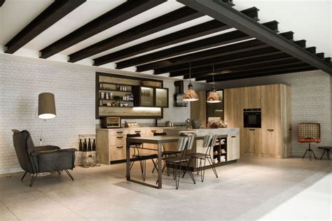 Industrial Loft Kitchen With Light Wood In Design - DigsDigs