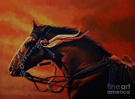 War Horse Joey Painting by Paul Meijering | Pixels