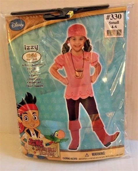 Jake and the Neverland Pirates Izzy Costume Disney Small 4-6 In Package #Disney #CompleteOutfit ...