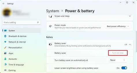 How to enable Battery Saver mode in Windows 11