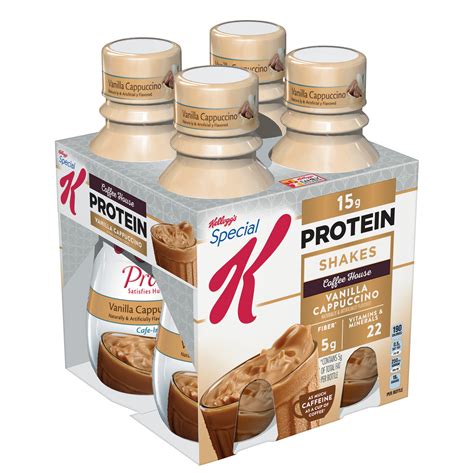 Kellogg's Special K Protein Shake, Vanilla Cappuccino, 15g Protein, 10 Fl Oz, 4 Ct - Walmart.com