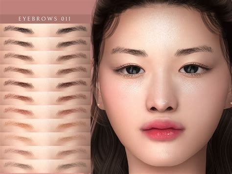 Eyebrows 011 | Sims 4 asian makeup, Sims 4 cc eyes, Sims 4 cc makeup