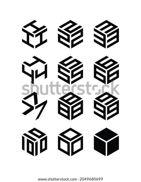 Set Cubic Numbers Isometric Symbols Stock Illustration 2049680699 ...