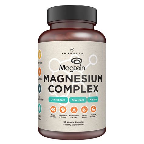 Buy AMANDEAN Magtein Magnesium Complex. L-Threonate, Glycinate, Malate ...