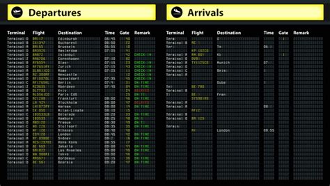 Arrival and Departure on airport information board image - Free stock photo - Public Domain ...