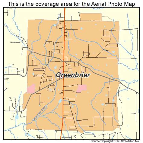 Aerial Photography Map of Greenbrier, AR Arkansas