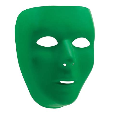 Green Face Mask 7in x 7in | Party City