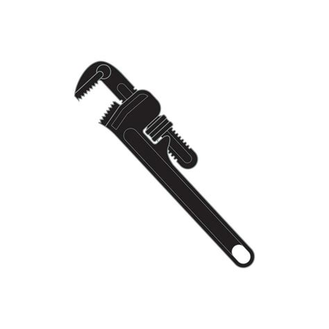 Black and white pipe wrench icon vector 9015036 Vector Art at Vecteezy