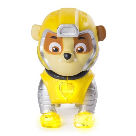 PAW Patrol - Mighty Pups Rubble Figure with Light-up Badge and Paws, for Ages 3 and Up, Wal-Mart ...