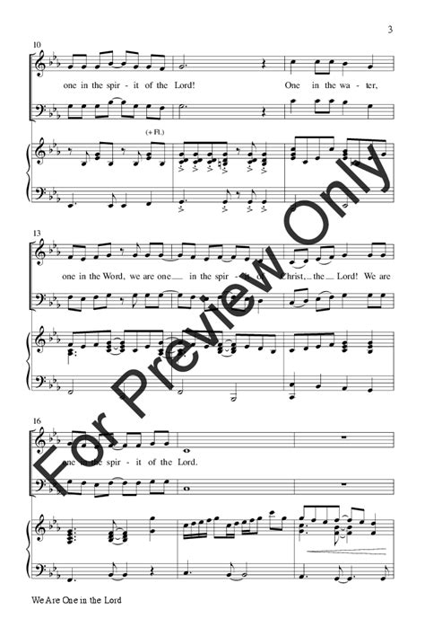 We Are One in the Lord (SATB with opt. Flute | J.W. Pepper Sheet Music