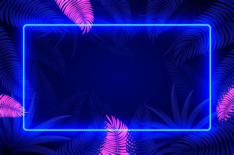 Free Vector | Neon lights frame design