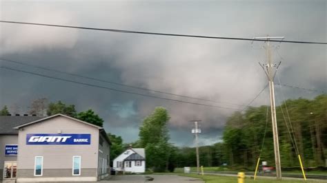 Tornado Warned Supercell Produces Fearful Sights - YouTube