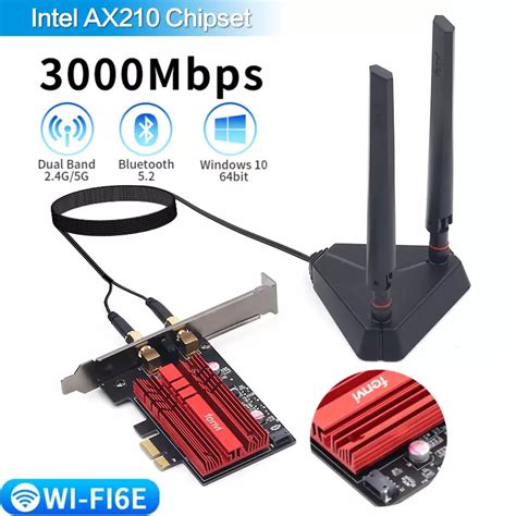 5374Mbps Bluetooth WIFI 6E PCIE Adapter Intel AX210 Tri, 42% OFF