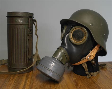 German M38 Gas Mask with canister and training filter : r/gasmasks