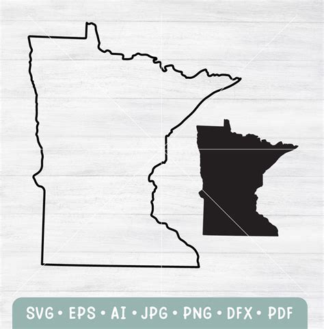 Minnesota Outline SVG Minnesota Cut Filesunited States of - Etsy