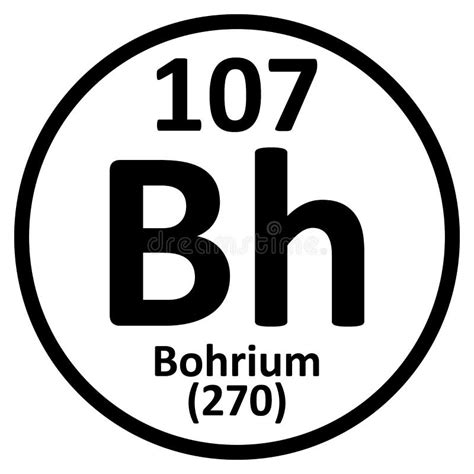 Periodic Table Element Bohrium Icon Stock Illustration - Illustration ...