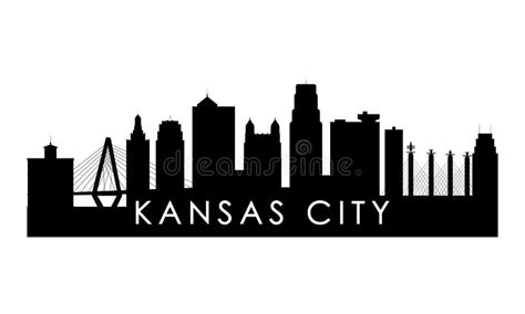 Kansas City Skyline Silhouette. Stock Vector - Illustration of ...