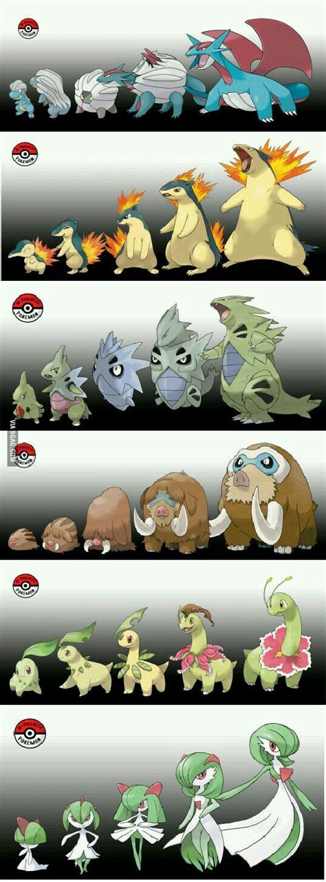 several different types of pokemons and their respective characters are ...