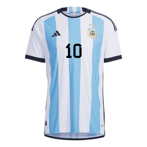 Men's Authentic Messi #10 Argentina Home Soccer Jersey Shirt 2022 ...