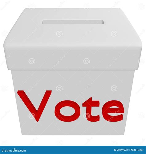 3d Render Of A Voting Box Stock Photography - Image: 28149672