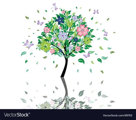 Blossom tree Royalty Free Vector Image - VectorStock