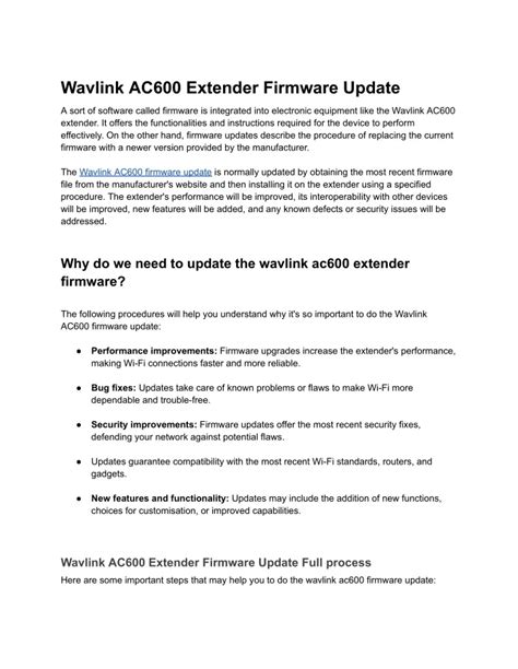 PPT - Wavlink AC600 Extender Firmware Update PowerPoint Presentation, free download - ID:12222657
