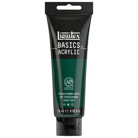 Liquitex BASICS Acrylic Color, 4 oz. Tube, Phthalocyanine Green - Walmart.com - Walmart.com