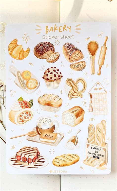 Bakery - Sticker sheet | Sticker sheets, Homemade cookbook, Coloring ...