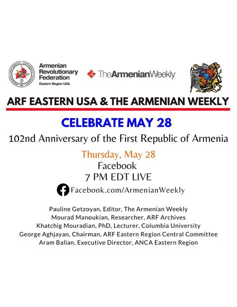 May 28th Armenian Independence Day - Seroonian Armenian Community Center