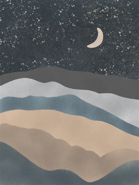 Moon 1-3 - digital illustration posters on Behance