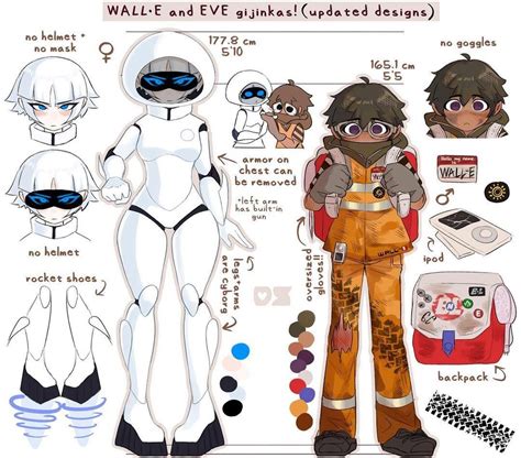 WALL-E and Eve Gijinkas | WALL-E | Wall-e and eve, Cartoon characters ...