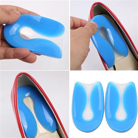 1 Pair Silicone Gel U Shaped Heel Cushions Spurs Pads Insert Soles Heel ...