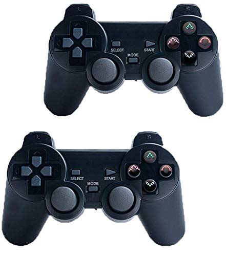 Wireless Controller for PS2 Playstation 2 Dual Shock(Pack of 2,Black) | Pricepulse