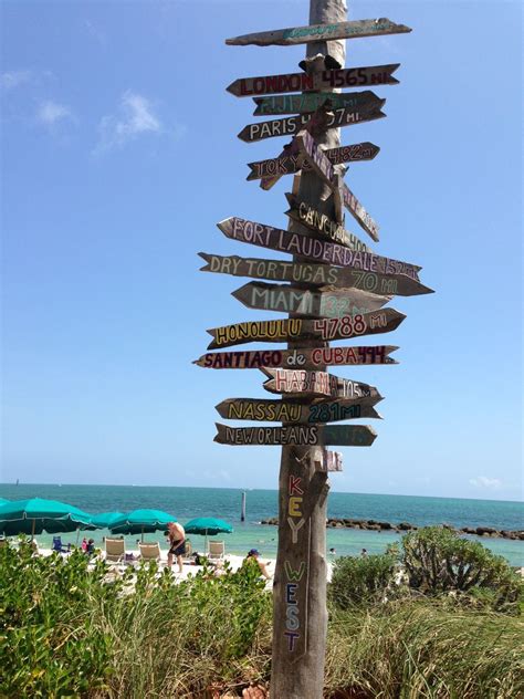 Directional Sign at Fort Zachary Taylor Historic State Park in Key West ...