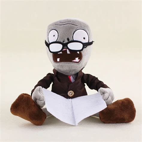 30cm Plants vs Zombies Plush Toy PVZ Newspaper Zombies Sucker Pendant ...