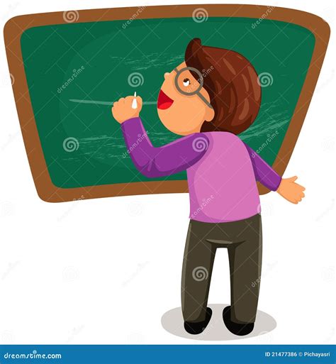 Teacher stock vector. Illustration of blackboard, glasses - 21477386