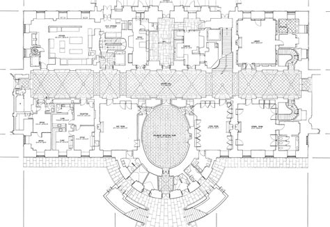 Mansion Floor Plans: The White House - Ground Floor