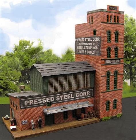 Model Train Factory Building Diorama HO scale | Model trains, Ho scale buildings, Model train ...