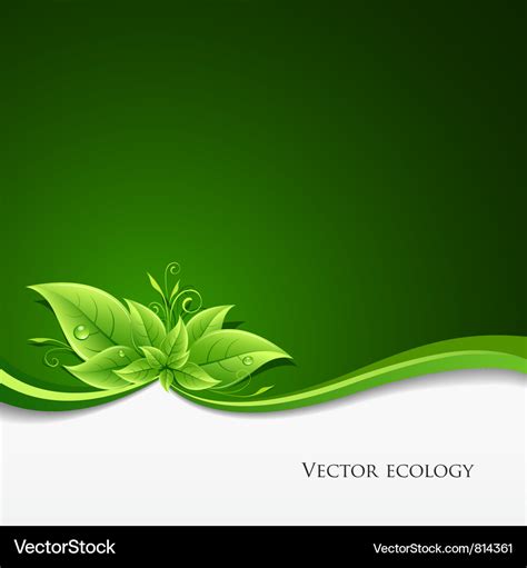 Green leaf ecology on background Royalty Free Vector Image