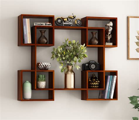 Buy Squire Wall Shelf (Honey Finish) Online in India at Best Price ...